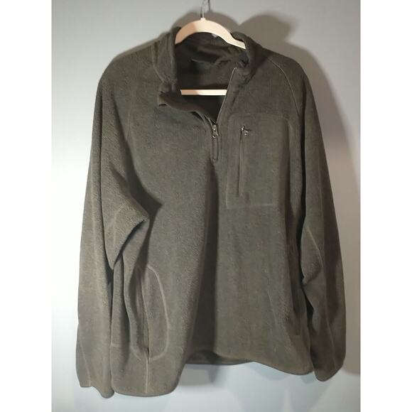 Field & Stream Jacket XLT Extra Large Dark Gray Fleece Quarter Zip - Picture 1 of 5